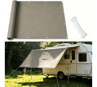 Tenda a Vela 145 x 375 cm Poliestere 180 G M², Protezione Solare, con Anelli a O e Corde Tenda da Sole Impermeabile per Esterno per Balcone, Pergolato, Cachi