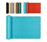 Tenda a Vela 170 x 220 cm Protezione Raggi UV Telo Ombreggiante con Occhielli per Balcone Terrazzo Recinzione Giardino Fence Kennel Camping, Blu Cielo