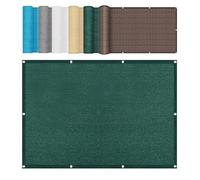Tenda a Vela 190 x 310 cm Protezione Solare Rete Telo Ombra Antivento, Permeabile All'Acqua per Serra, Terrazza, Giardino, Piante, Serra, Recinzione, Recinto, Verde Scuro