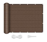 Tenda a Vela 2.5 x 2.5 m Protezione Raggi UV Rettangolare Traspirante Tenda Parasole con Occhielli e Fune Rete Ombreggiante 85% per Piscina Pergola Piante da Patio Serra, Marrone