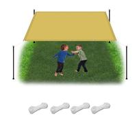 Tenda a Vela 2.5 x 3.3 m Impermeabile Rete Telo Ombra con Occhielli Protezione Raggi UV HDPE Telo Ombreggiante per Cortile Tetto Patio, Color Crema