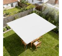 Tenda a Vela 210 x 340 cm Protezione Solare Telo Ombreggiante con Occhielli per Balcone Terrazzo Recinzione Giardino Fence Kennel Camping, Bianco
