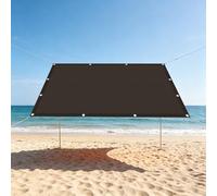 Tenda a Vela 240 x 410 cm Protezione UV Resistente Tenda da Sole con Occhielli e Corda per Auto, Piscina, Patio, Balcone, Piante, Pollaio, Allevamento Bestiame, marrone