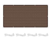 Tenda a Vela 250 x 250 cm Protezione Raggi UV Rettangolare Traspirante Telo Parasole con Occhielli e Fune Rete Ombreggiante 85% per Piscina Pergola Piante da Patio Serra, Marrone