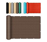 Tenda a Vela 250 x 330 cm Protezione Raggi UV Telo Ombreggiante con Occhielli per Balcone Terrazzo Recinzione Giardino Fence Kennel Camping, marrone