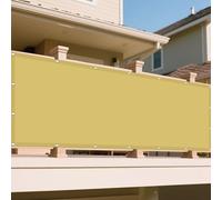 Tenda a Vela 290 x 435 cm Protezione Solare Raggi UV Rete Ombreggiante Protezione UV Telo Parasole con Fune Occhiellato per Esterno, Giardino e Terrazza, Piscina, Giallo sabbia
