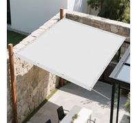 Tenda a Vela 3 x 7 m Protezione Raggi UV Facile da Installare Rete Ombreggiante con Fune e Occhiellato Protezione UV per Esterno, Giardino, Terrazzo e Campeggio, Bianco