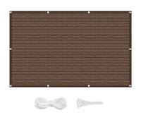 Tenda a Vela 325 x 325 cm Protezione Raggi UV Rettangolare Traspirante Tenda Parasole con Occhielli e Fune Rete Ombreggiante 85% per Piscina Pergola Piante da Patio Serra, Marrone