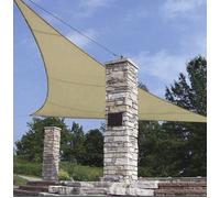 Verdelook – Tenda a vela triangolare 3x3x3 m – Polietilene, bordi rinforzati, ecru con borsa