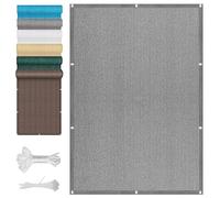 Tenda a Vela 450 x 610 cm con Occhielli, Protezione Uv, Traspirante Vela Parasole Multiuso, Resistente, Protezione Solare, Resistente per Colture Serre Esterno Giardino, Grigio