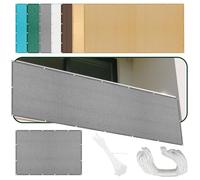 Tenda a Vela 525 x 567 cm Protezione Dal Calore Protezione Solare Traspirante Rettangolo Telo Ombra Idrorepellente, con Corde di Supporto Terraza, Jardín, Balcón, Camping, Grigio Chiaro