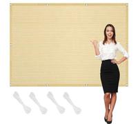 Tenda a Vela 60 x 130 cm Protezione Raggi UV 95% Traspirante Rettangolare, Rete Ombreggiante Telo Parasole con Fune e Occhiellato per Esterno Giardino Terrazza, Color Crema