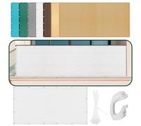 Tenda a Vela 790 x 800 cm Protezione Antivento 98% Anti UV Copertura Antipolvere con Occhielli Fascette Installazione Facile per Esterno, Giardino e Terrazza, Piscina, Bianco