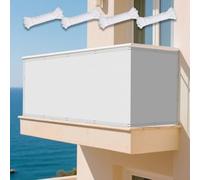 Tenda a Vela 85 x 430 cm Protezione Raggi UV e Impermeabile Panno Ombreggiante Pes Protección Rayos UV con Corda di Fissaggio per Giardino Terrazzo e Campeggio, Bianco