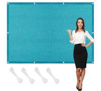 Tenda a Vela 90 x 230 cm Protezione Raggi UV 95% Traspirante Rettangolare, Rete Ombreggiante Telo Parasole con Fune e Occhiellato per Esterno Giardino Terrazza, Blu Cielo