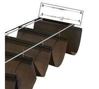 Tenda a vela a vela a pacchetto retrattile, resistente ai raggi UV, in poliestere, per patio e terrazza, elegante copertura per pergola, dimensioni 1 x 4 m, perfetta protezione solare e soluzione