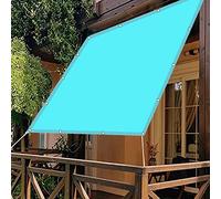 Tenda a Vela Impermeabile 1.5 x 3.2 m Acqua Resistente al Vento Balconi Rete Frangivento conKit di Fissaggio e Installazione per Esterno, Piscina, Blu Cielo