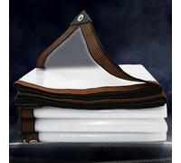 Tenda a Vela Impermeabile 1.5 x 3 m Telo Trasparente Impermeabile Rettangolare, UV 95%, Antivento con Corda Telo Parasole, Tenda da Sole Balcone per Esterno Giardino, Bianco