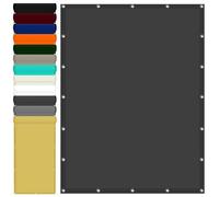 Tenda a Vela Impermeabile 1.5 x 7 m Impermeabile Balcone Recinzione con Occhielli Protezione Raggi UV HDPE Telo Ombra per Tenda Amache Picnic, Grigio Scuro