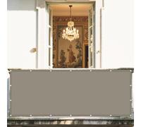 Tenda a Vela Impermeabile 130 x 170 cm Rettangolare 98% Anti-Uv Rettangolare Telo Ombra Impermeabile Quadrata Anti-Ultravioletti per Balcone per Giardino, Balcone, Tortora