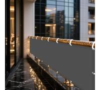 Tenda a Vela Impermeabile 162 x 415 cm Protezione UV 98% Tenda Ombreggiante Impermeabile Impermeabile/Antivento/Protezione UV per Patio, Pergola, Cortile, Balcone, Grigio Scuro