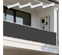 Tenda a Vela Impermeabile 200 x 370 cm Protezione UV 98% Vela Ombreggiante Antivento Antipioggia, Antivento e Resistente Al Sole per Patio, Pergola, Cortile, Balcone, Grigio Scuro