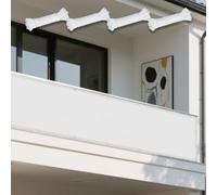 Tenda a Vela Impermeabile 200 x 380 cm Protezione UV 98% Vela Ombreggiante Antivento Antipioggia, Antivento e Resistente Al Sole per Patio, Pergola, Cortile, Balcone, Bianco