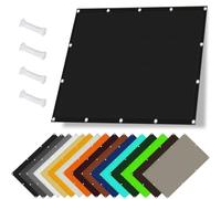 Tenda a Vela Impermeabile 275 x 490 cm Impermeabile, Anti UV 98%, Antistrappo, Tenda a Vela Ombreggiante con Fune e Occhiellato per Giardino, Terrazzo, Balcone, Nero