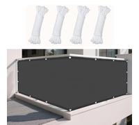 Tenda a Vela Impermeabile 280 x 550 cm Protezione Raggi UV 98% Impermeabile Rete Termica Antipioggia, Antivento e Resistente Al Sole Balcone, La Terrazza e Il Giardino, Grigio Scuro