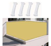 Tenda a Vela Impermeabile 450 x 520 cm Protezione Raggi UV 98% Impermeabile Rete Termica Antipioggia, Antivento e Resistente Al Sole Balcone, La Terrazza e Il Giardino, Color Crema