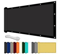 Tenda a Vela Impermeabile 65 x 160 cm Protezione UV Impermeabile Tenda a Vela Impermeabile e Antivento per Esterno/Giardino/Terrazzo/Balcone, Nero