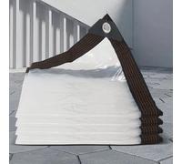Tenda a Vela Impermeabile 9.9 x 5 m Copertura Trasparente Impermeabile, UV 95%, Antistrappo per Intemperie Telo Parasole, Tenda da Sole Balcone per Giardino, Balcone, Bianco