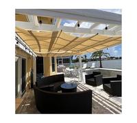 Tenda a vela impermeabile retrattile scorrevole dell'ombra, tetto della pergola del baldacchino all'aperto pende la tenda dell'onda di forma di u, applicabile a vari scenari
