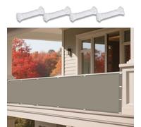 Tenda a Vela Impermeabile Rettangolar 85 x 180 cm Protezione Raggi UV Telo Ombreggiante Occhiellato Protezione Solare Respirante Anti UV per Recinzione Giardino Terrazzo, Tortora