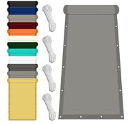 Tenda a Vela Impermeabile Rettangolare 1.1 x 1.8 m Protezione UV Tenda a Vela per Esterno Inclusa Corda Fissa Tenda a vela per esterno per Giardino Balcone Piscina, Grigio Chiaro