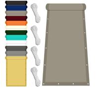 Tenda a Vela Impermeabile Rettangolare 1.3 x 1.8 m Protezione UV Tenda a Vela per Esterno Inclusa Corda Fissa Tenda a vela per esterno per Giardino Balcone Piscina, Tortora
