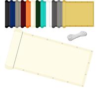 Tenda a Vela Impermeabile Rettangolare 1.3 x 2.9 m Protezione UV Impermeabile Tenda a Vela Inclusa Corda Fissa per Giardino Balcone Piscina, Beige