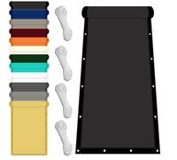 Tenda a Vela Impermeabile Rettangolare 1.8 x 2.2 m Protezione UV Tenda a Vela per Esterno Inclusa Corda Fissa Tenda a vela per esterno per Giardino Balcone Piscina, Nero