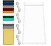 Tenda a Vela Impermeabile Rettangolare 1.8 x 5 m Protezione UV Tenda a Vela per Esterno Inclusa Corda Fissa Tenda a vela per esterno per Giardino Balcone Piscina, Bianco