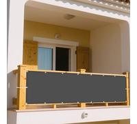 Tenda a Vela Impermeabile Rettangolare 110 x 315 cm Anti UV 98% Parasole Impermeabile Copertura Rettangolare con Occhielli Balcone, La Terrazza e Il Giardino, Grigio Scuro