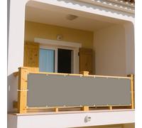 Tenda a Vela Impermeabile Rettangolare 110 x 345 cm Anti UV 98% Parasole Impermeabile Copertura Rettangolare con Occhielli Balcone, La Terrazza e Il Giardino, Tortora