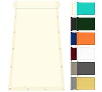 Tenda a Vela Impermeabile Rettangolare 115 x 160 cm Anti Raggi UV Impermeabile Vela Ombreggiante Tessuto HDPE per Esterno/Giardino/Terrazzo/Balcone, Avorio