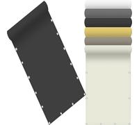 Tenda a Vela Impermeabile Rettangolare 120 x 505 cm Vela Parasole All'Aperto Protezione Solare Anti UV Antipolvere Antipioggia Riduce Le Radiazioni per Esterno, Grigio Scuro