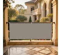 Tenda a Vela Impermeabile Rettangolare 130 x 280 cm Protezione UV 98% Vela Ombreggiante Antivento con Occhielli Tenda a per Giardino Terrazzo e Campeggio, Tortora