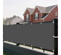 Tenda a Vela Impermeabile Rettangolare 142 x 215 cm Protezione Solare Raggi UV Rete Parasole Protezione Uv, Tessuto 185 G/M² per Giardino, Terrazzo, Bordo Piscina, Grigio Scuro