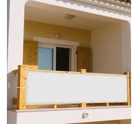 Tenda a Vela Impermeabile Rettangolare 150 x 195 cm Anti UV 98% Parasole Impermeabile Copertura Rettangolare con Occhielli Balcone, La Terrazza e Il Giardino, Bianco