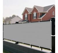 Tenda a Vela Impermeabile Rettangolare 302 x 345 cm Protezione Solare Raggi UV Rete Parasole Protezione Uv, Tessuto 185 G/M² per Giardino, Terrazzo, Bordo Piscina, Grigio Chiaro