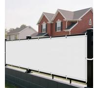 Tenda a Vela Impermeabile Rettangolare 72 x 275 cm Protezione Solare Raggi UV Rete Parasole Protezione Uv, Tessuto 185 G/M² per Giardino, Terrazzo, Bordo Piscina, Bianco