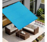 Tenda a Vela Ombreggiante 1.5 x 2 m Frangisole Anti-Uv Antistrappo Robusta con Occhielli in HDPE Vela Ombreggiante per Esterno per Giardino Esterno Giardino Terrazza, Blu Cielo