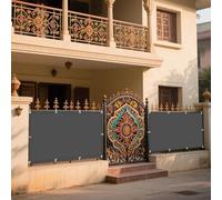 Tenda a Vela Ombreggiante 120 x 330 cm Protezione Solare Raggi UV Impermeabile Vele Parasole Protezione Uv, Tessuto 185 G/M² Ideali per Cortile Patio e Campeggio, Grigio Scuro